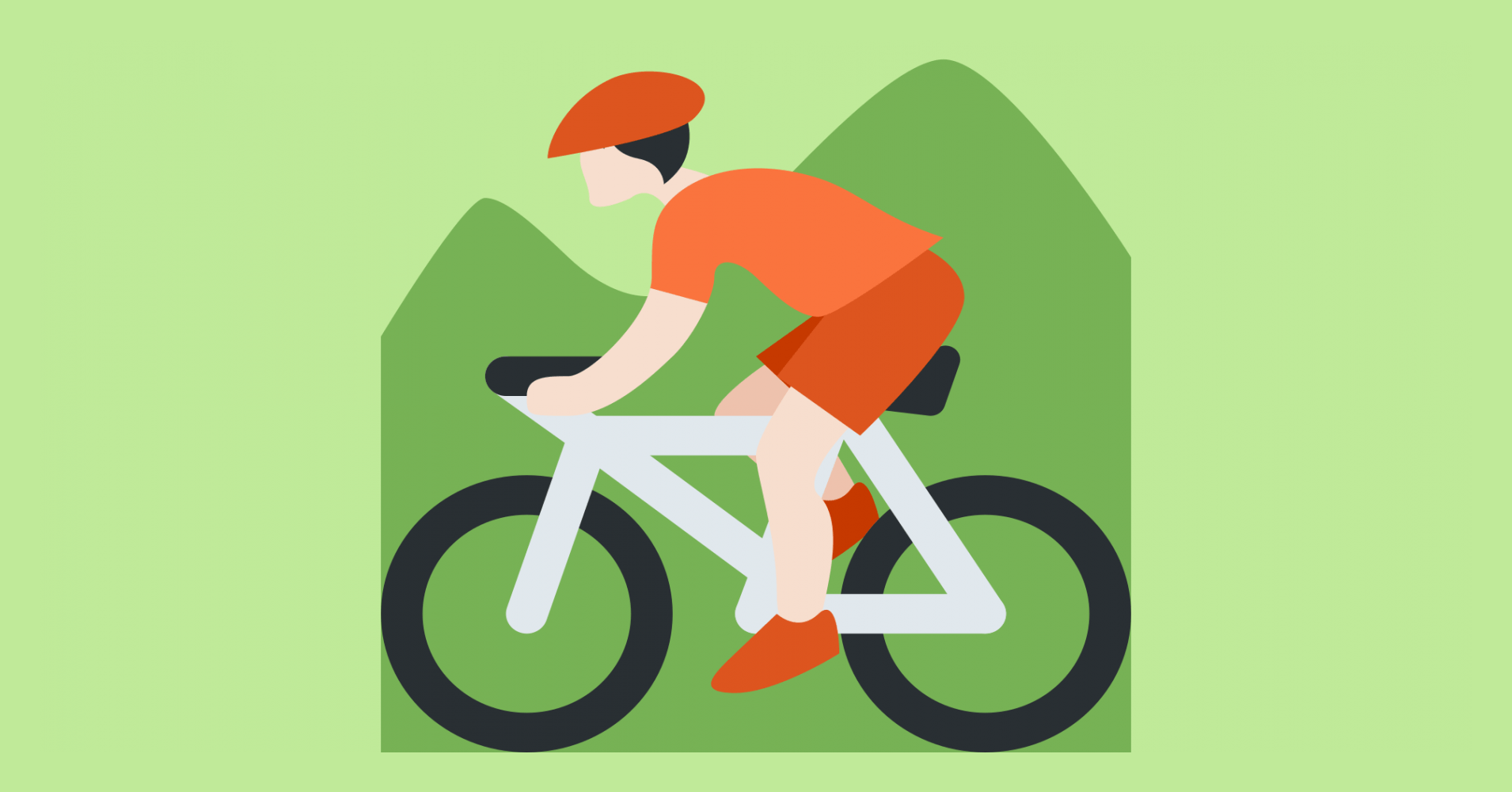 🚵🏻 person mountain biking Emoji (light skin tone) - 4 Meanings and Copy ...