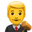 man judge Emoji on Apple, iOS