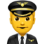 man pilot Emoji on Apple, iOS