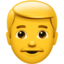 man Emoji on Apple, iOS