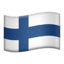 Emoji de bandera de Finlandia en Apple, iOS