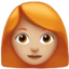 Emoji de mujer en Apple, iOS