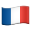 Emoji de bandera de Francia en Apple, iOS