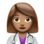 woman health worker Emoji on Apple, iOS