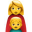 family: woman, boy Emoji on Apple, iOS