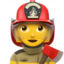 Emoji de mujer bombero en Apple, iOS