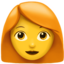 Emoji de mujer en Apple, iOS