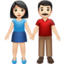 woman and man holding hands Emoji on Apple, iOS