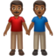 men holding hands Emoji on Apple, iOS