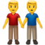 men holding hands Emoji on Apple, iOS