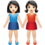 Emoji de mujeres de la mano en Apple, iOS