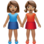 Emoji de mujeres de la mano en Apple, iOS