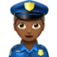 woman police officer Emoji on Apple, iOS