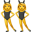 women with bunny ears Emoji on Apple, iOS