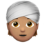 person wearing turban Emoji on Apple, iOS