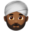 man wearing turban Emoji on Apple, iOS