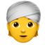 Emoji de persona que lleva turbante en Apple, iOS