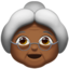 Emoji de anciana en Apple, iOS