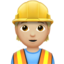 construction worker Emoji on Apple, iOS