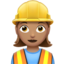 woman construction worker Emoji on Apple, iOS