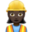 woman construction worker Emoji on Apple, iOS