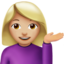 woman tipping hand Emoji on Apple, iOS