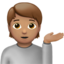 person tipping hand Emoji on Apple, iOS