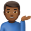 man tipping hand Emoji on Apple, iOS