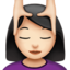 woman getting massage Emoji on Apple, iOS