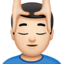 man getting massage Emoji on Apple, iOS