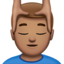 man getting massage Emoji on Apple, iOS