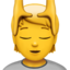 Emoji de persona recibiendo masaje en Apple, iOS