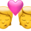 Emoji de beso en Apple, iOS