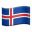 Emoji de bandera de Islandia en Apple, iOS