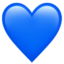 blue heart Emoji on Apple, iOS