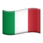 Emoji de bandera de Italia en Apple, iOS