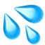 sweat droplets Emoji on Apple, iOS