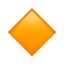 Emoji de diamante naranja pequeño en Apple, iOS