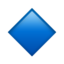 small blue diamond Emoji on Apple, iOS