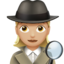 woman detective Emoji on Apple, iOS