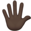 Emoji de mano con los dedos extendidos en Apple, iOS