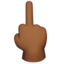 middle finger Emoji on Apple, iOS