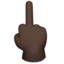 middle finger Emoji on Apple, iOS