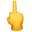 middle finger Emoji on Apple, iOS