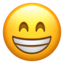 Emoji de cara feliz y sonriente en Apple, iOS