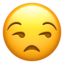 unamused face Emoji on Apple, iOS