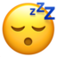 sleeping face Emoji on Apple, iOS