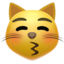 Emoji de gato besando en Apple, iOS