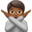 person gesturing NO Emoji on Apple, iOS