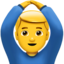 man gesturing OK Emoji on Apple, iOS